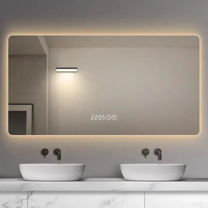 Cottage Premium Quality Wall Mirror Easy Clean High Weight Capacity Double Door No Tools Required Assembly for Laundry Room