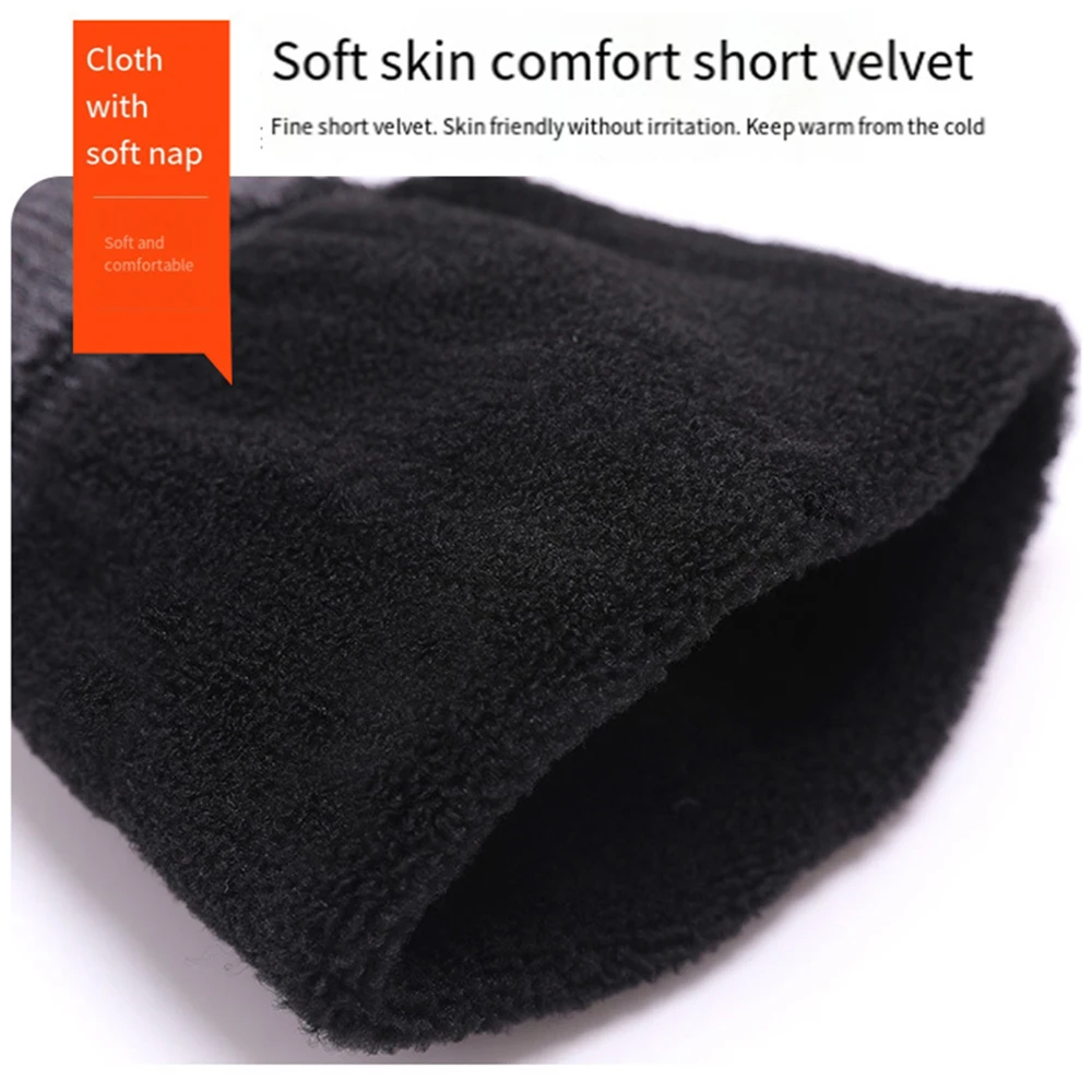 Winter Knitted Woolen Fleece Leg Warmer For Unisex Solid Color Elastic Warm Leg Sleeve Women Thicken Soft Long Tube Knee Pad