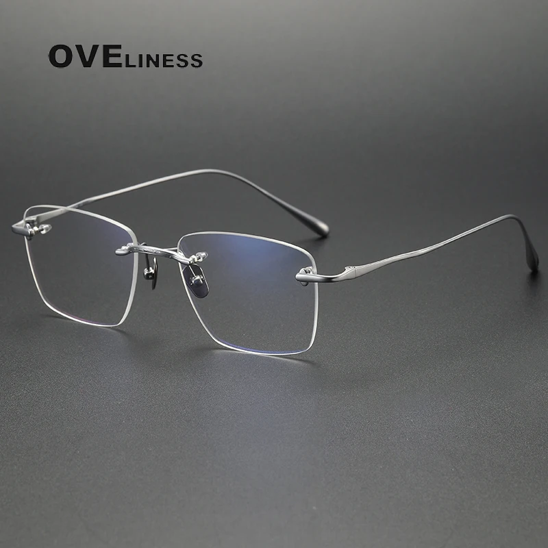 

Vintage square Pure Titanium Glasses Frame Men Optical Myopia Prescription Eyeglasses Frame Women 2024 New Luxury Brand Eyewear