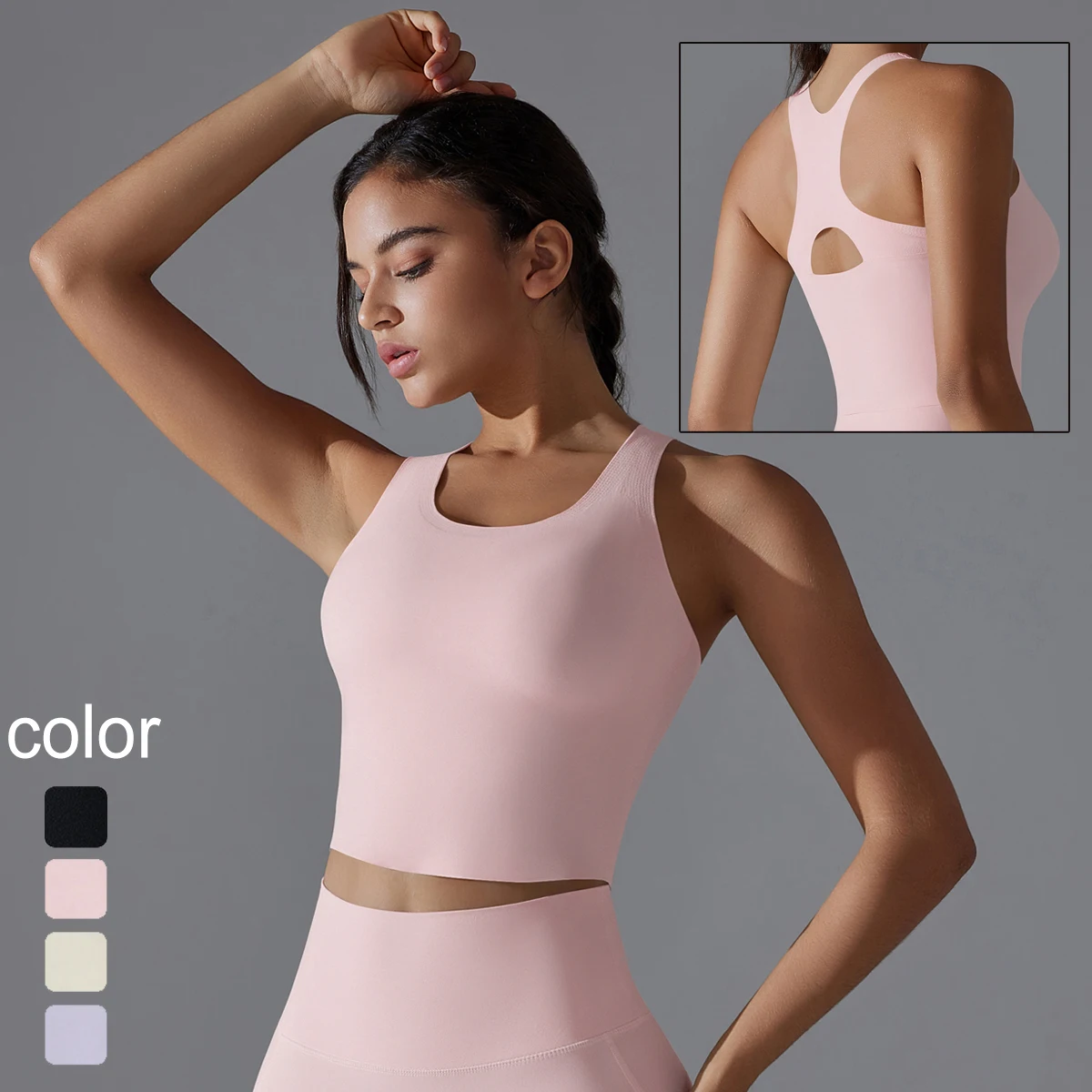 

Сексуальный бюстгальтер для йоги с открытой спиной, бесшовный женский спортивный бюстгальтер для фитнеса и йоги, летний дышащий противоударный топ для тренировок, бесшовный жилет