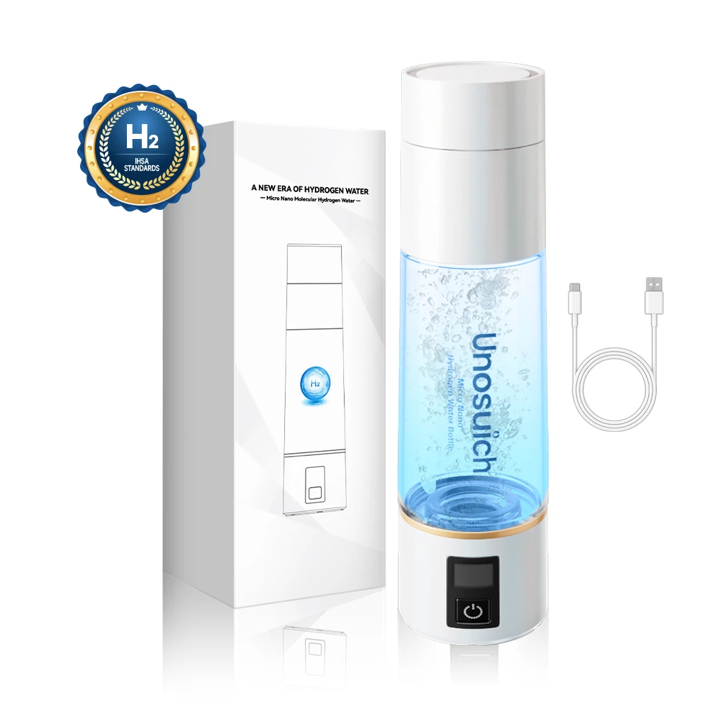 Unosuich SPE y PEM botella de agua de hidrógeno generador de agua de hidrógeno con pantalla LED taza de agua rica en hidrógeno