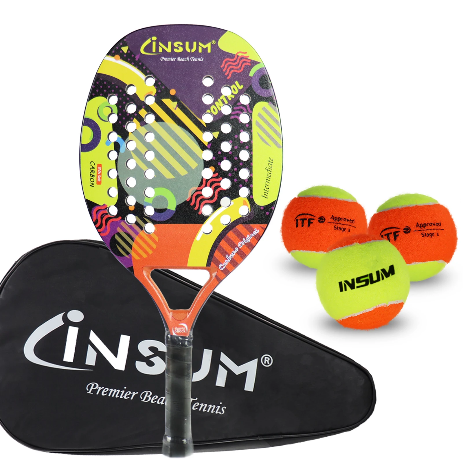 beach-tennis-racket-carbon-fiber-with-eva-memory-foam-core-with-3pcs-balls