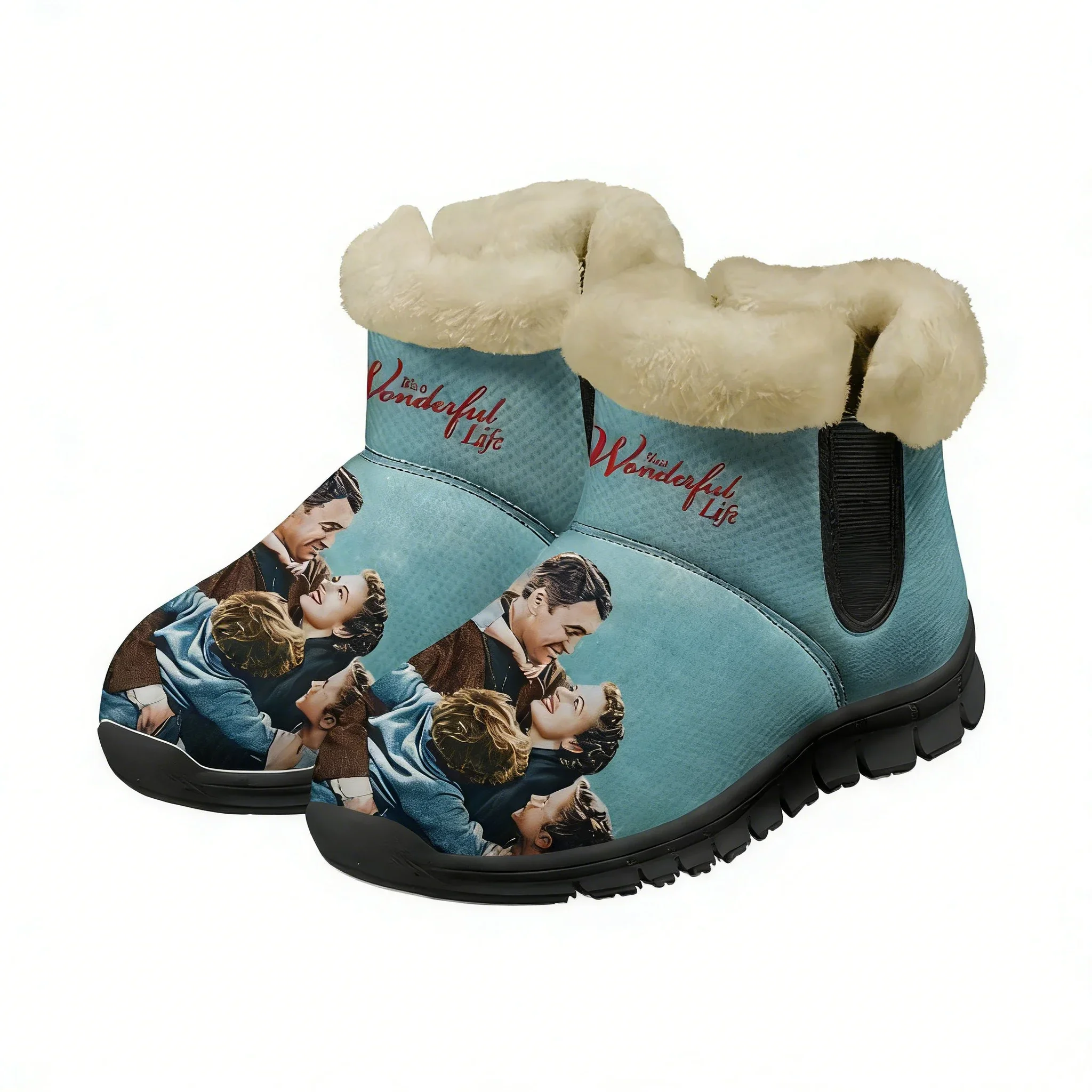 

Сапоги для снежной погоды It's A Wonderful Life, мужские, женские, подростковые, теплые, высококачественные, повседневные, легкие кроссовки, спортивная обувь на заказ