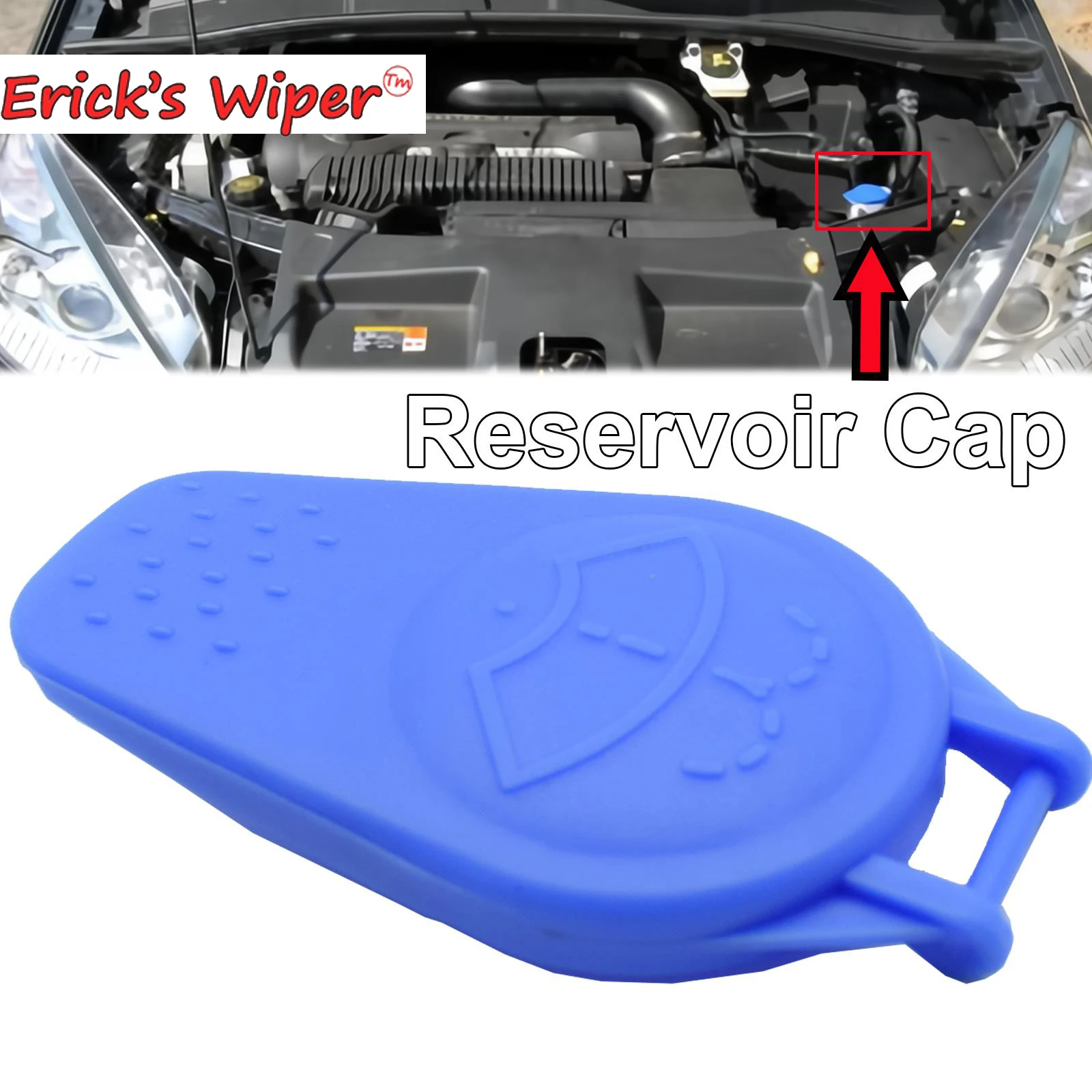 Erick's Wiper Windscreen Wiper Washer Fluid Reservoir Bottle Lid Cap Cover For Ford Focus C-Max Kuga Mondeo 4 S-Max Galaxy WA6