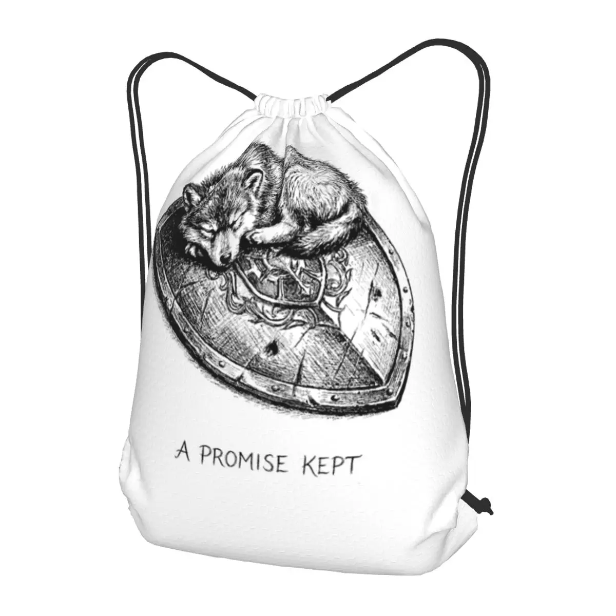 

Rosarian Pup Memory Torgal Final Fantasy Backpacks Portable Drawstring Bundle Pocket Storage Bag Book Bags for Man Woman Student
