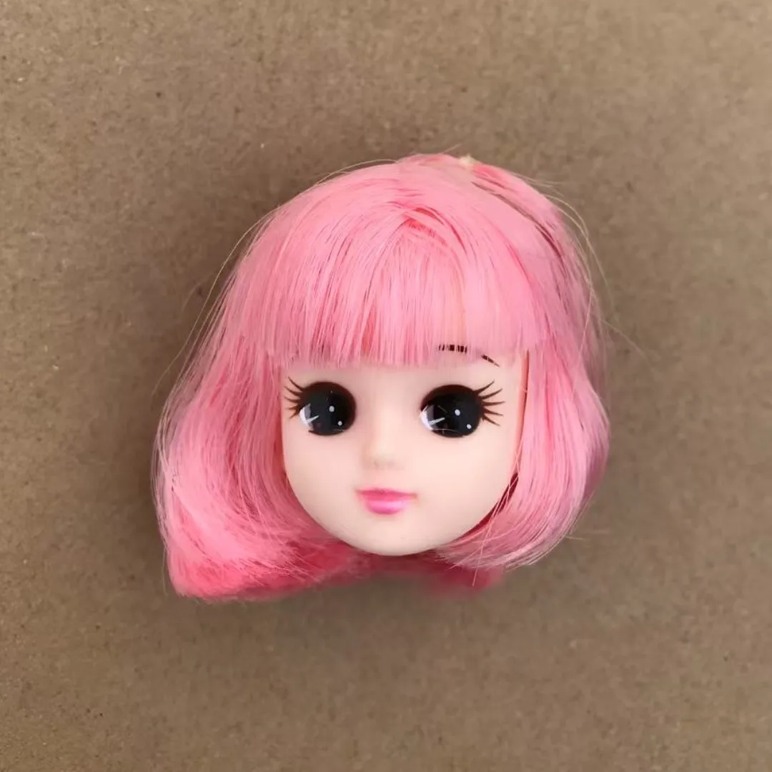 Original Doll New Heads Long Colorful Hair Princess Doll Heads Black White Brown Skin DIY Doll Parts Lady Collection Doll Heads