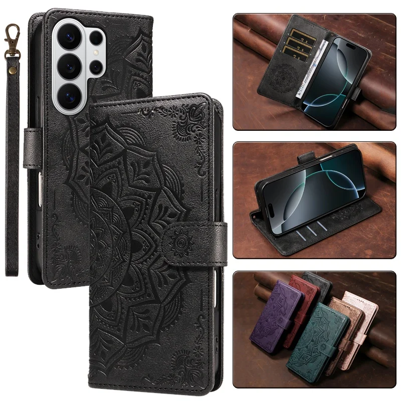 PU Leather Wallet Case For Samsung Galaxy A13 A23 A33 A53 A73 A14 A34 A54 A15 A25 A35 A55 A16 A26 A36 A56 A17 A37 A57 Flip Cover