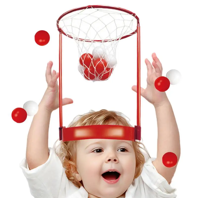 Outdoor Fun Sports Entertainment Basket Ball Case Headband Hoop Game Parent-child Interactive Funny Sports Toy Family Fun Game