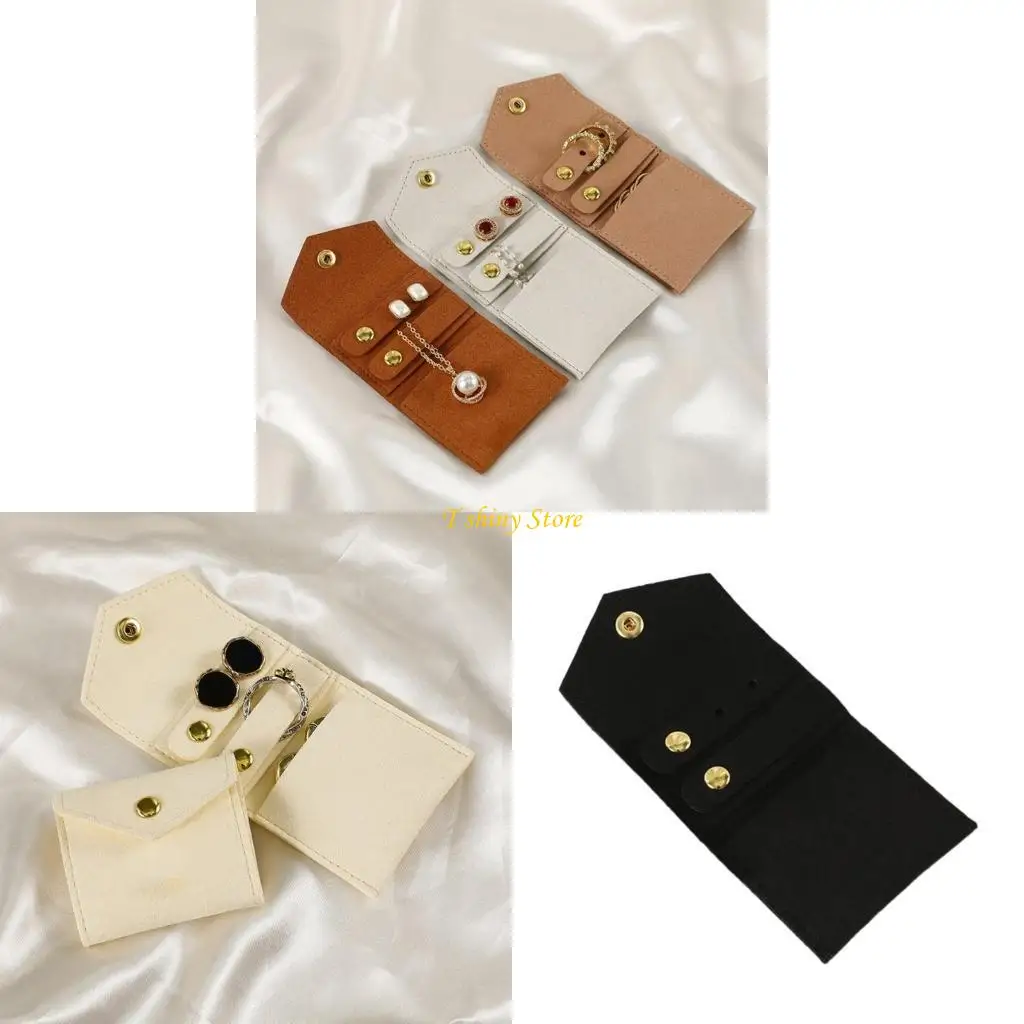 

N58F Portable Jewelry Storage Bag Small Packing Case for Rings Necklaces Earrings
