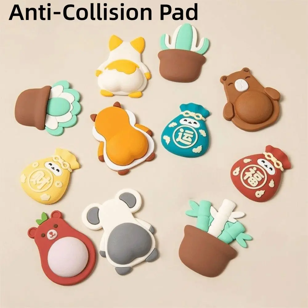 Self-Adhesive Door Handle Bumpers Mute Design Anti-Shock Anti-Collision Pad Silicone Silent Door Stoppers For Home Improvement