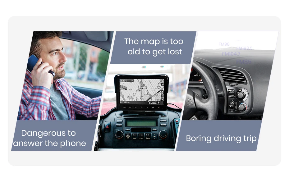 Junsun 7 "tragbare Magnet halterung drahtlose Carplay für Apple Android Auto Auto Stereo GPS horizontale vertikale Bildschirm Bluetooth – Detail 3