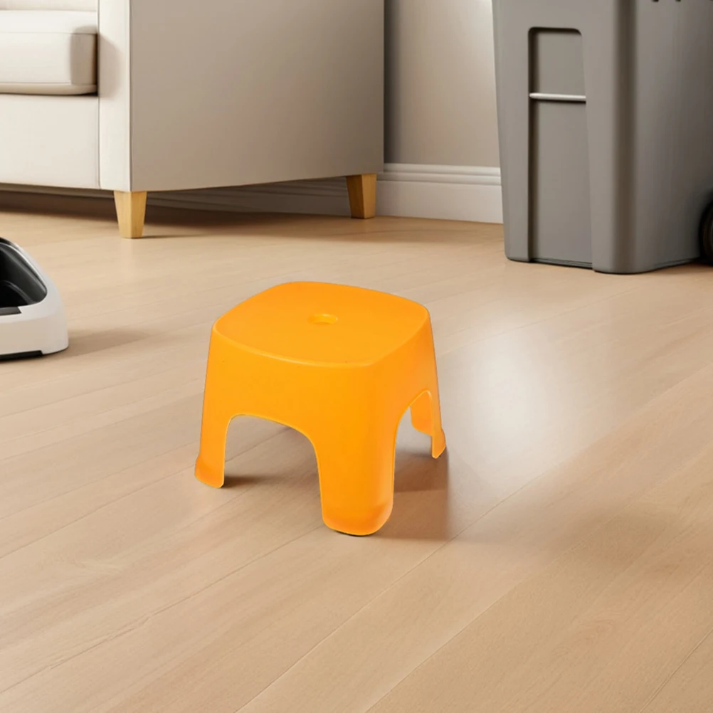 2 Pcs Multifunctional Stool Household Footstool Bathroom for Toilet Yellow Stools Bathrooms Child