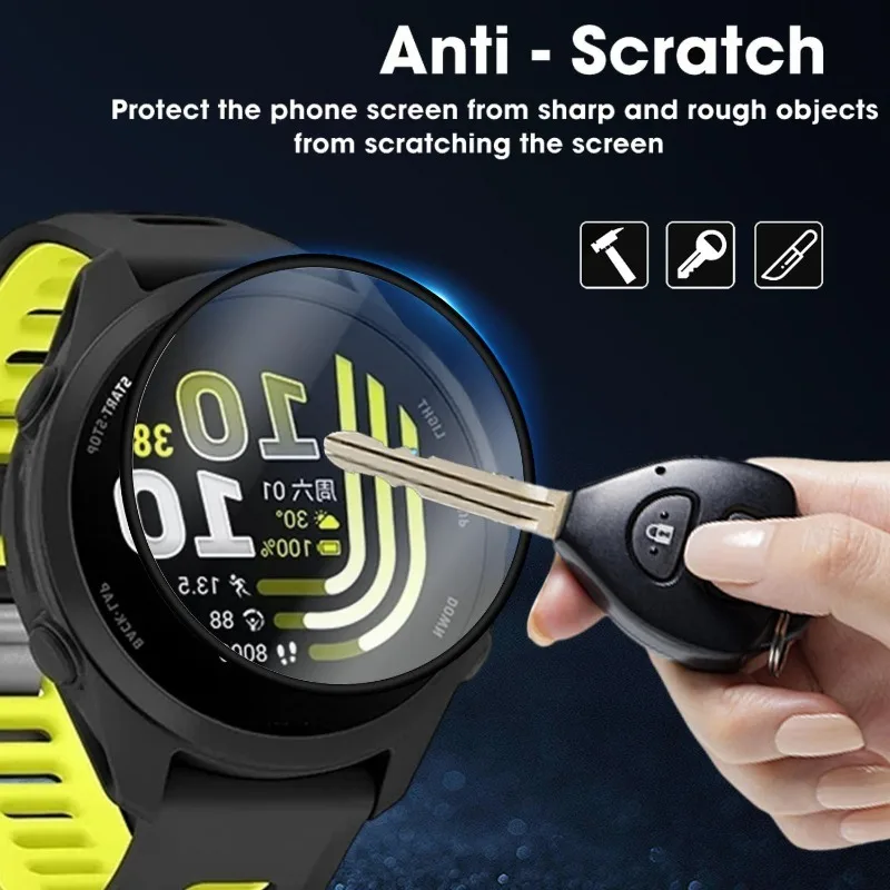 3D Curved Screen Protector for Garmin Forerunner 70/170 Anti-scratch HD Full Coverage Screen Protector for Forerunner 170/70