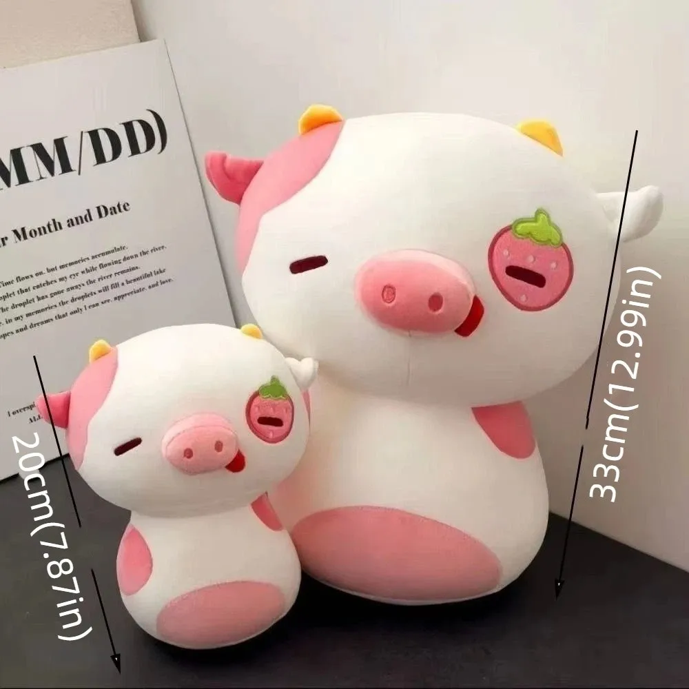 かわいいふわふわイチゴ牛豚ソフトなだめるようなイチゴ豚20CM漫画ピンクガーリッシュハートかわいい男の子女の子