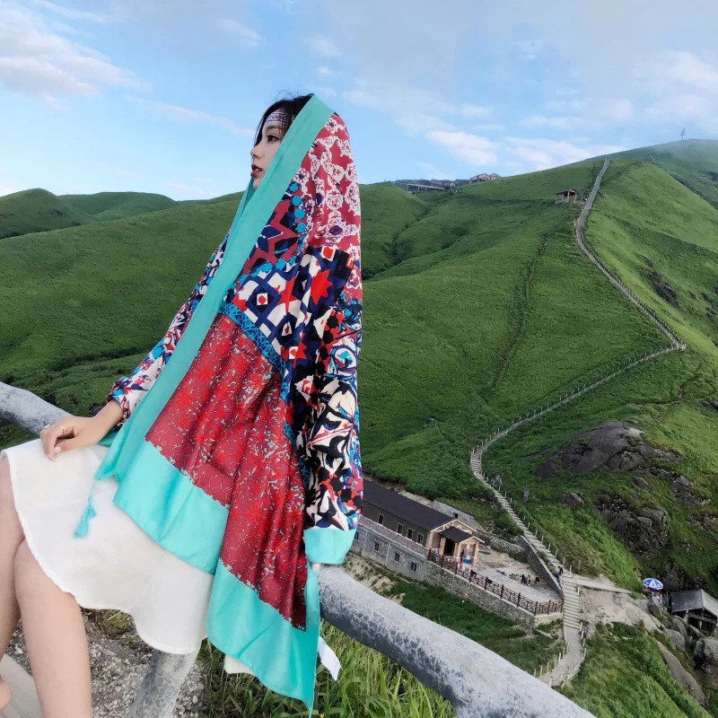 

New Womens Scarf Oversized Beach Shawl 2 in 1 Sun Protection Wrap Stylish Summer Accessory for Commuting and Travel