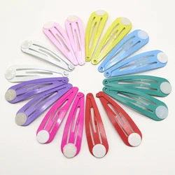 50 Mixed Color Snap Hair Clips   46mm Baby Bows Girls with glue pad and round Adhesive Dots  High quality in EU and US qualit