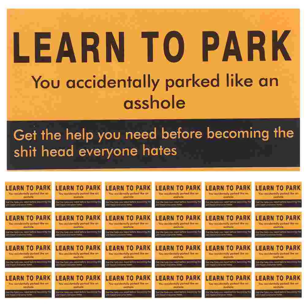 50pcs Bad Parking Cards Learn To Parking Card Bad Parking Stickers Funny Parking Violation Cards Do Not Park Here Card For Party