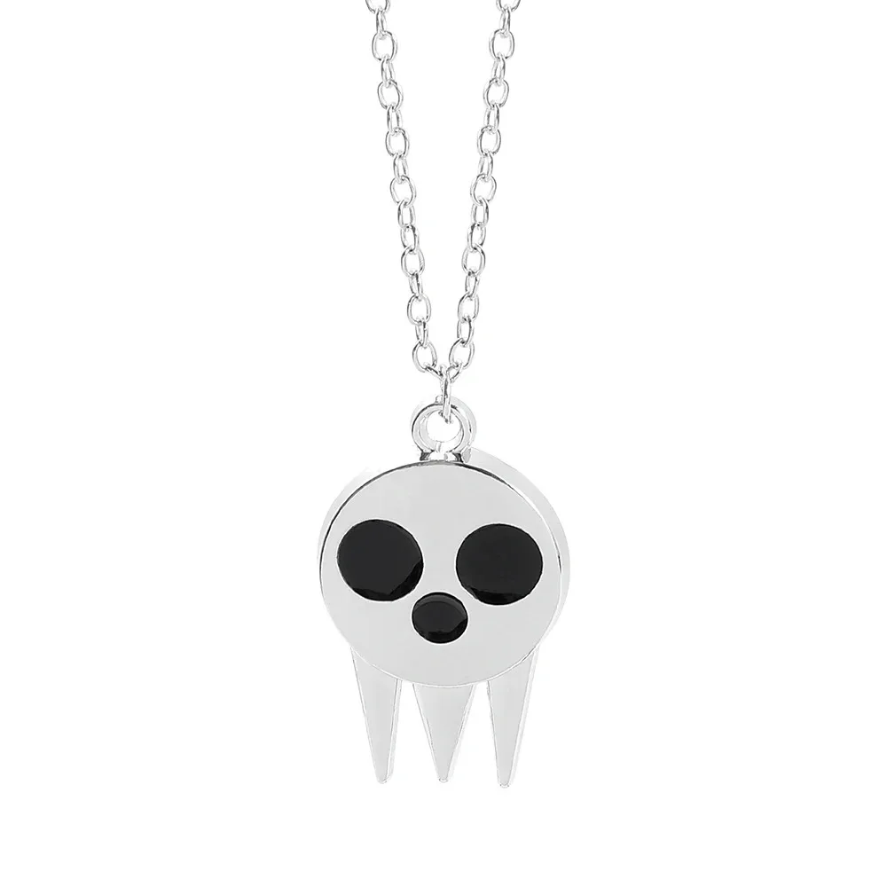 Comics SOUL EATER Death the Kid the Same Skull Pendant Horror Style Souvenir Props Jewelry Necklace Gift for Fans