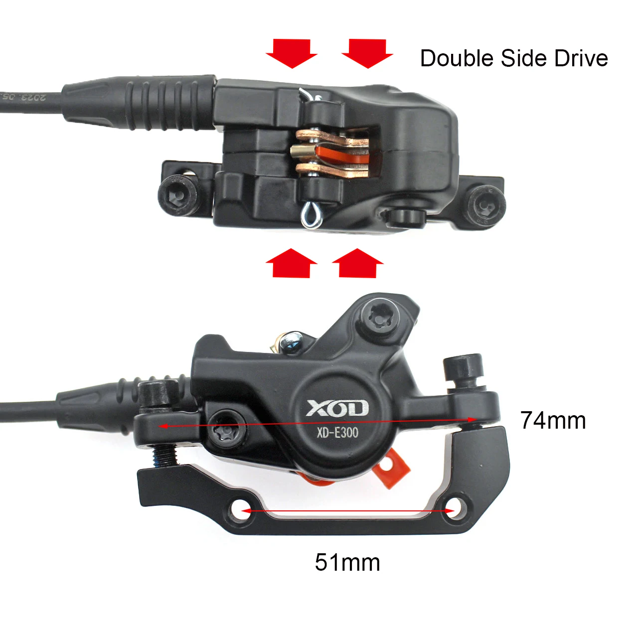 XOD-bicicleta eléctrica plegable, freno de disco hidráulico de montaña, apagado para conducir, freno de disco de aceite, pieza de pinza de frenos de