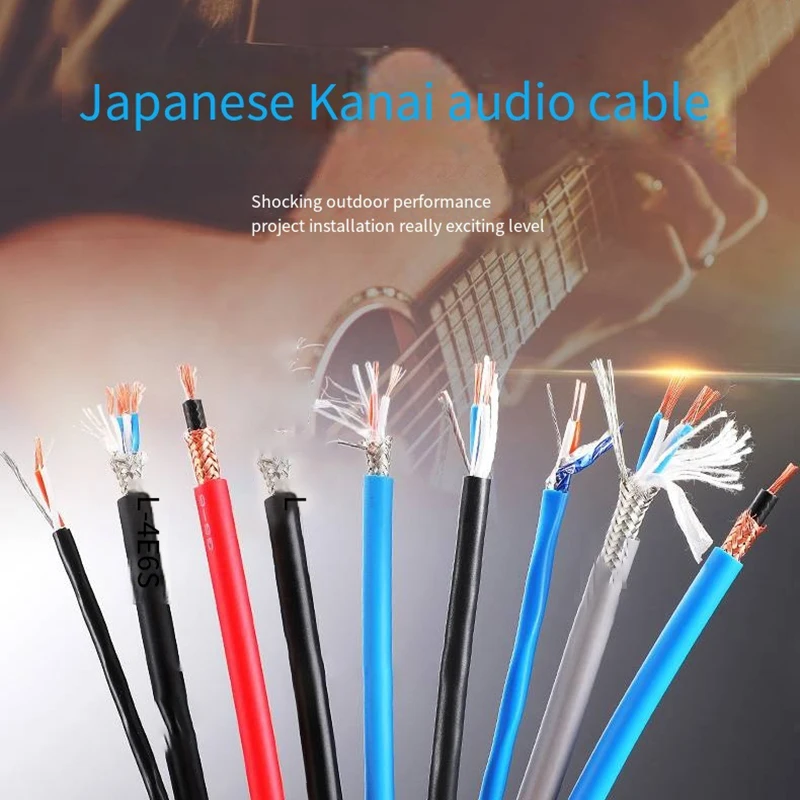 1~10m 2/4 Core Audio Signal Cable 25 24 23 18 AWG Guitar Microphone RCA Lotus Twisted Pair Shield L-2T2S L-4E6S L-2E2AT GS-6