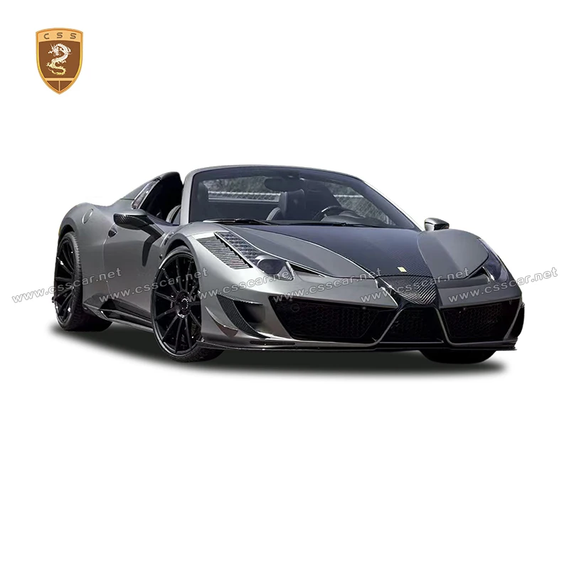 Half Carbon Fiber Car Side Skirt Panel Pedal Extension For Ferrari 458 MSY Style Welcome Step Underboard Car Styling 2009-2015