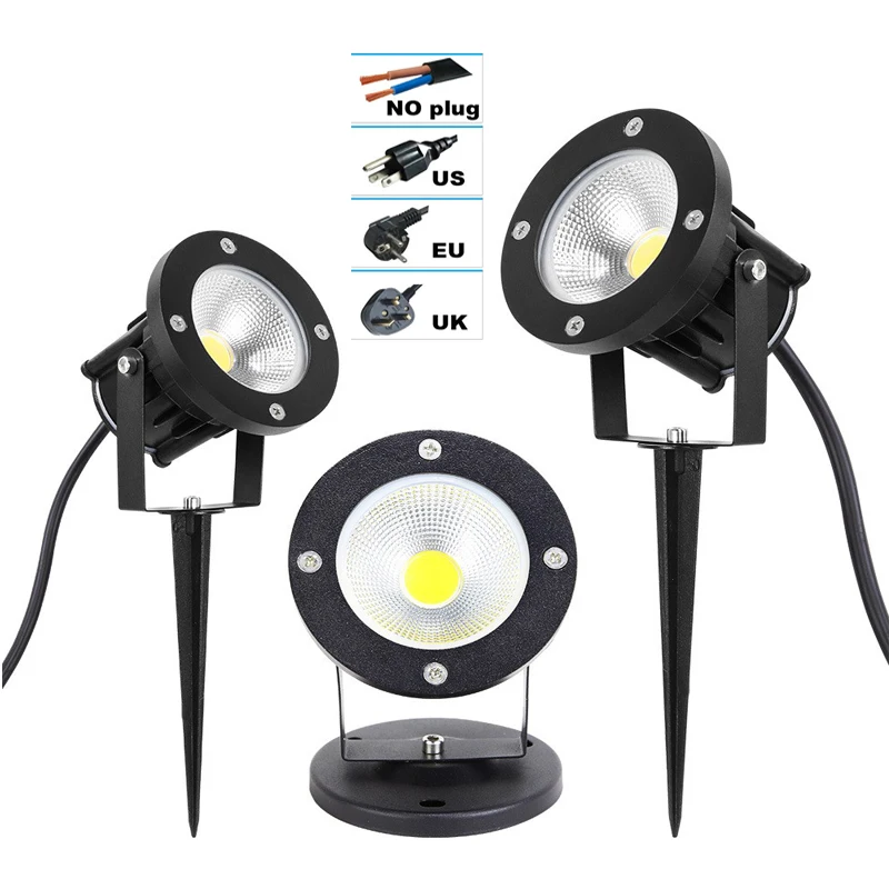LED Garden Lights IP65 Waterproof EU/US Plugs Lawn Lamp 220V 24V 12V 10W 20W Landscape Spike Bulb Light for Garden Path Spotligh