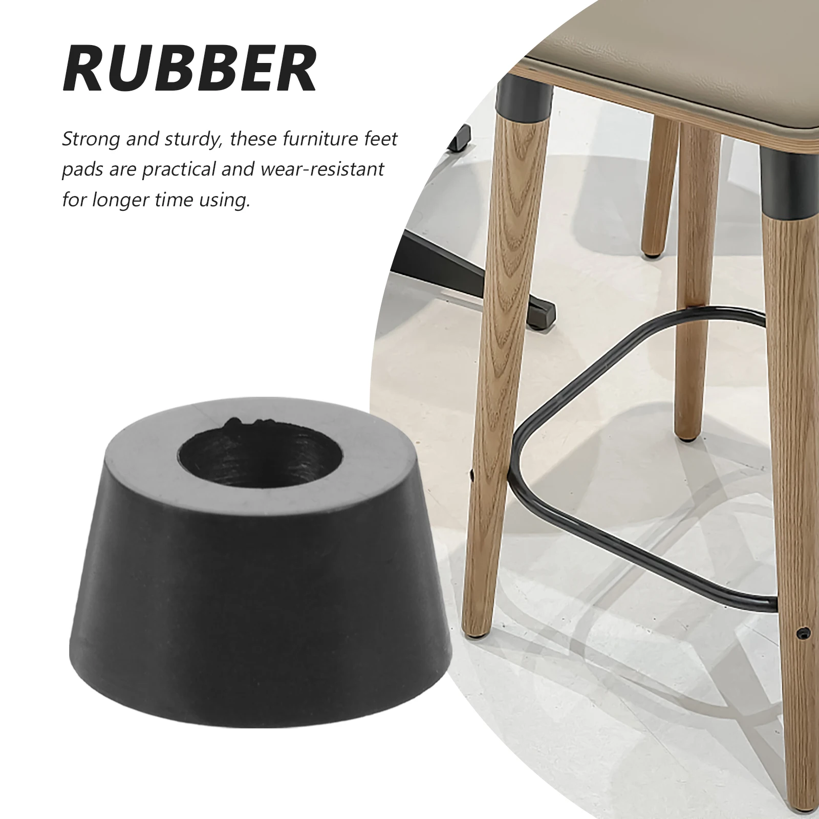 

60 pcs Furniture Feet Pads Non Slip Chair Leg Protectors 15x12x8mm Rubber Covers Table Stool Cabinet Leg Caps Anti Noise Wear