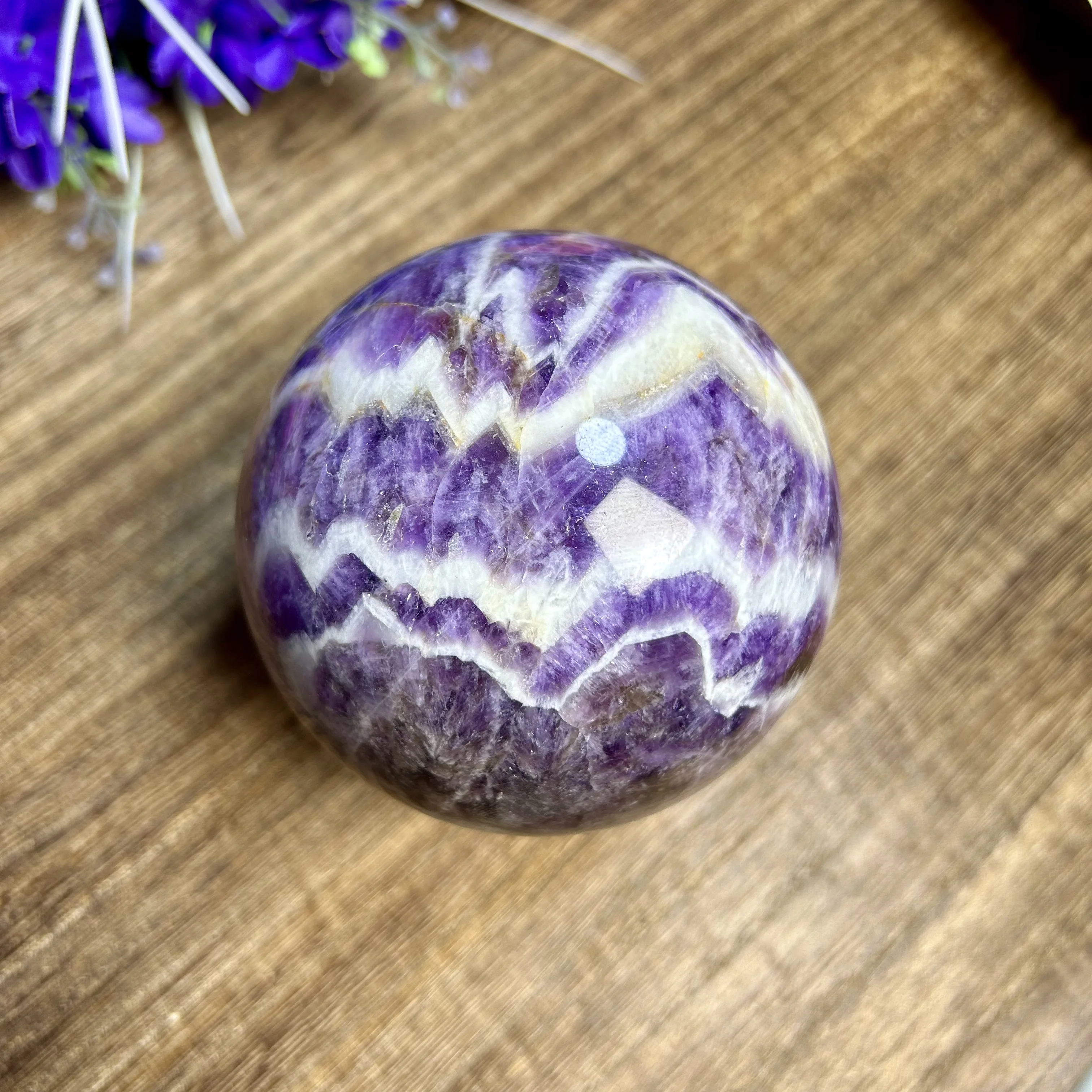 Natural Dream Amethyst Quartz Crystal Sphere Reiki Healing Home Decor Crystal Crafts 935g 87mm 14th