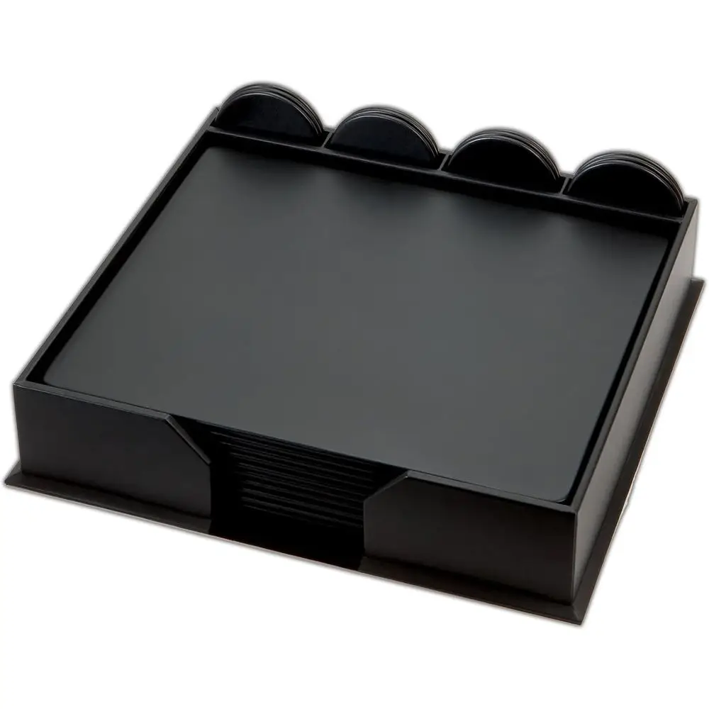 

Набор из 23 предметов: роскошные кожаные кресла и настольные подставки для бумаг - черные офисные аксессуары и декор