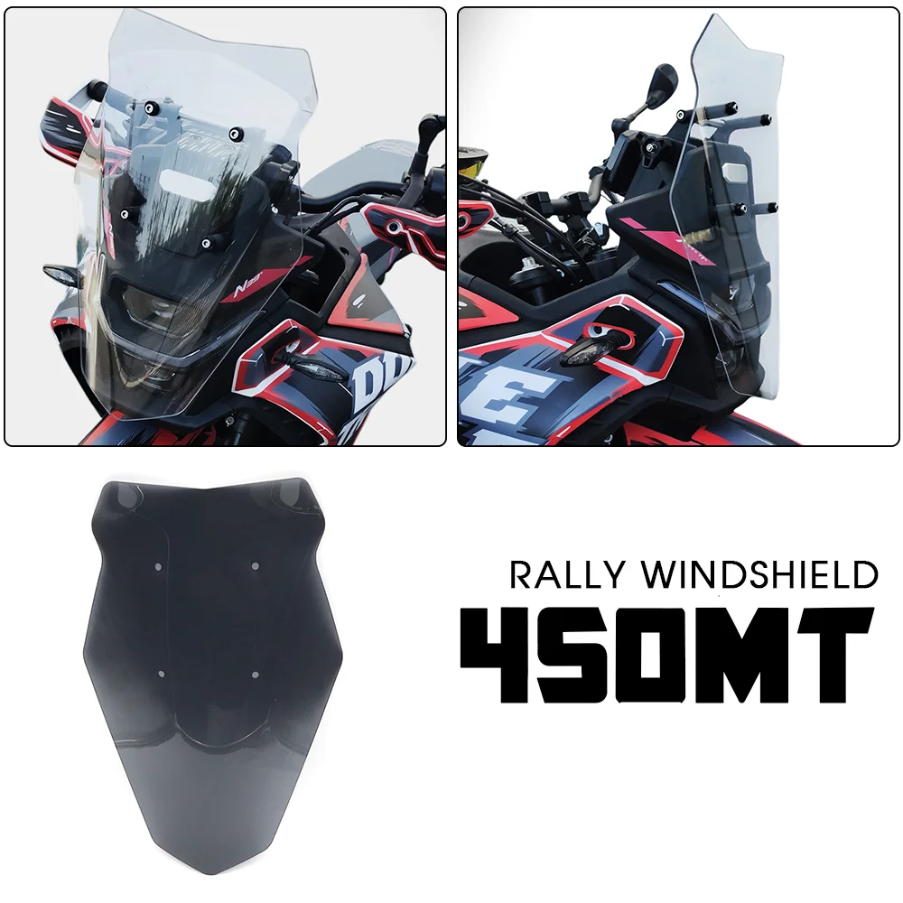 

Лобовое стекло для CFMOTO 450MT Rally для CF-MOTO MT450 IBEX 450, ветровое стекло мотоцикла, дефлектор ветра 450 MT IBEX 450, ветровое стекло