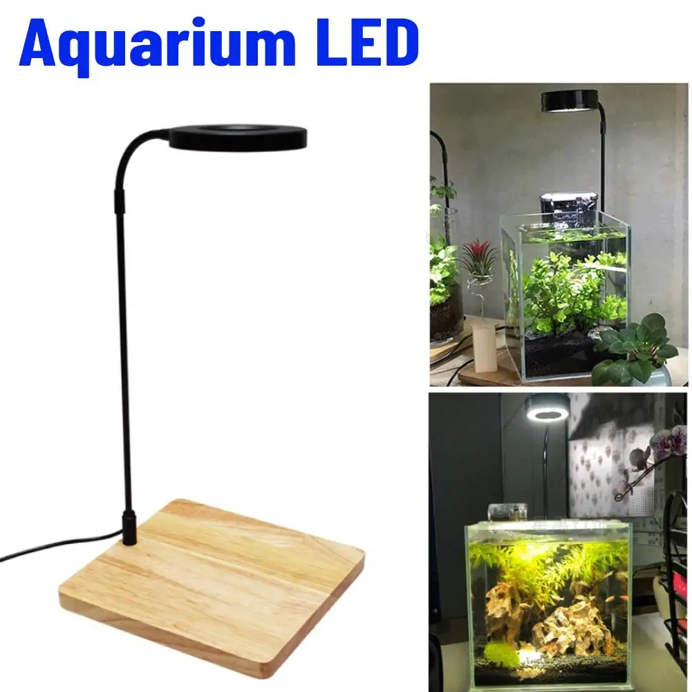 【セール中】10W 調光可能な 5W LED 水族館ライト、タイマーと USB プラグ付き、3000K 温白色 6000K 冷白色植物育成ランプ、ベース付き