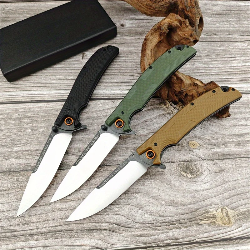 Ambidextrous High Quality EDC Pocket Folding Knife D2 Blade G10 Handle Outdoor Portable Durable High Hardness Utility Knife Tool