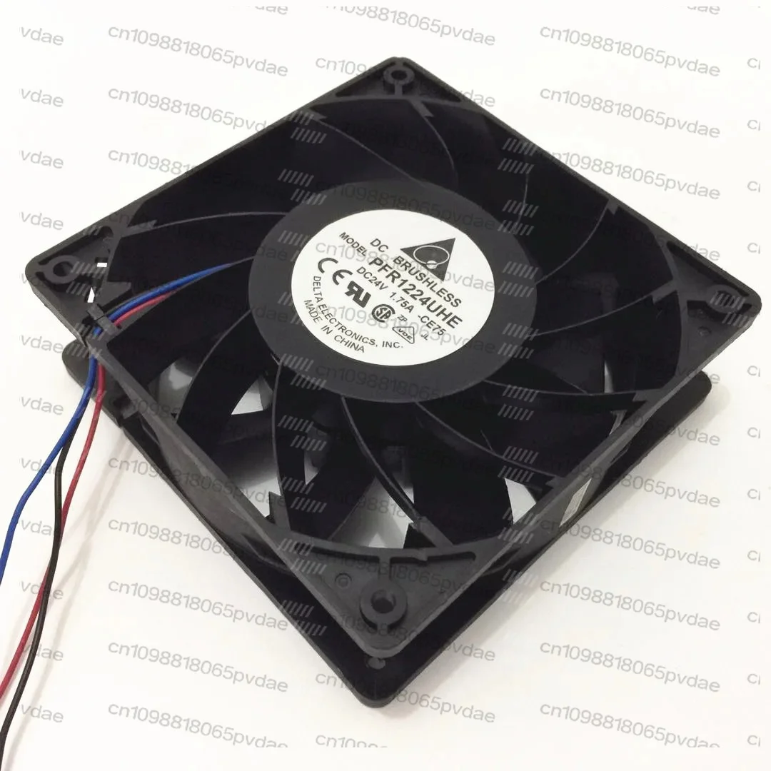 Delta Electronics PFR1224UHE CE75 DC 24V 1.75A 120x120x38mm 3-Wire Server Cooler Fan