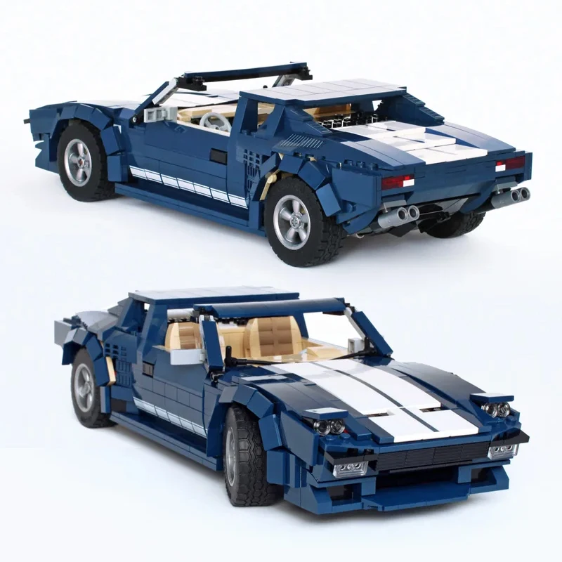 NEW MOC-10265 De Tomaso Pantera GT5 Ford Building Blocks Set Mustangs Sports Cars Bricks Model DIY Toys Gifts For Children Gifts