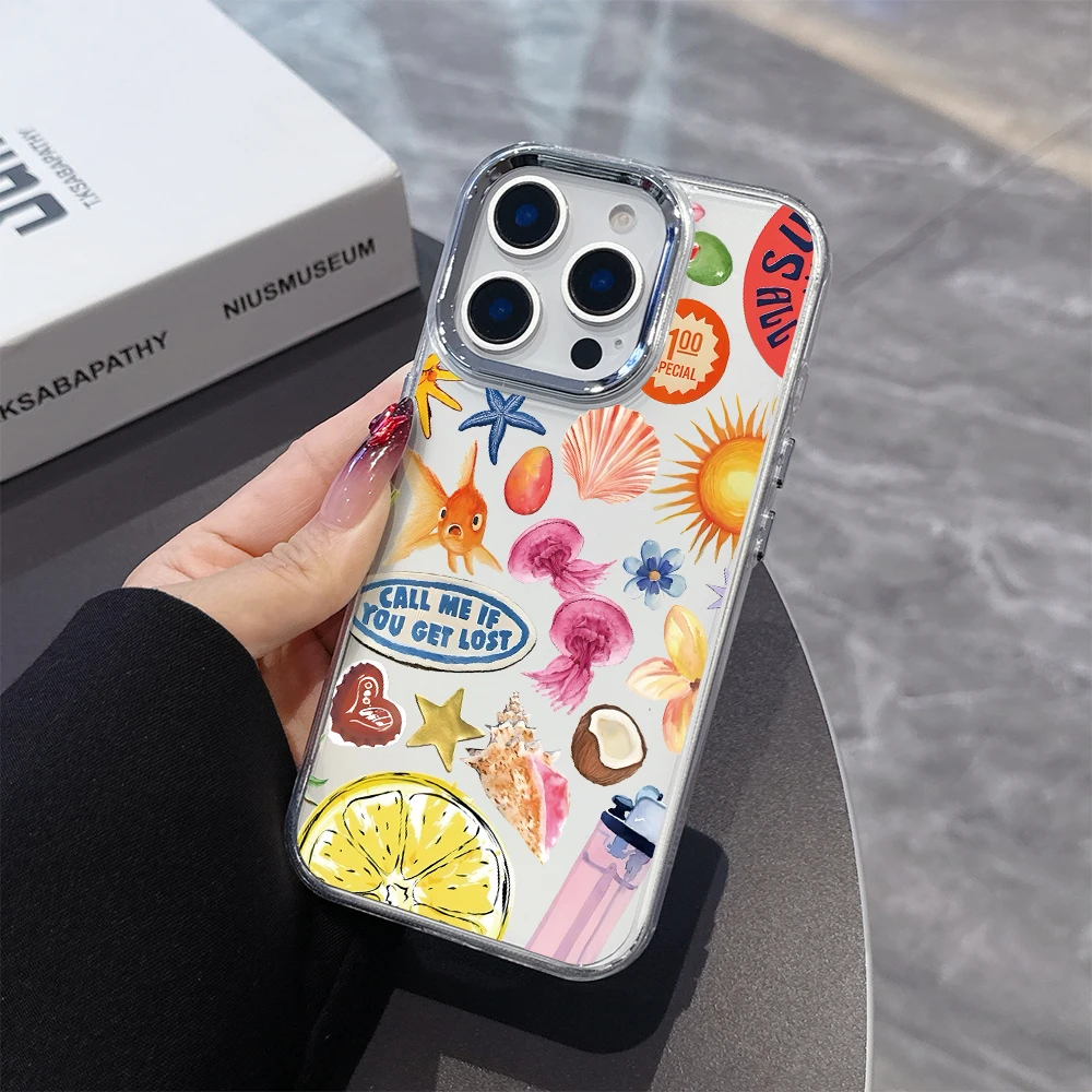 Прозрачный чехол для телефона с цветной креативной наклейкой для Xiaomi Redmi Note A5 A3 14 13 14c 13c 12 11 12s 12c Pro Plus 4G 5G