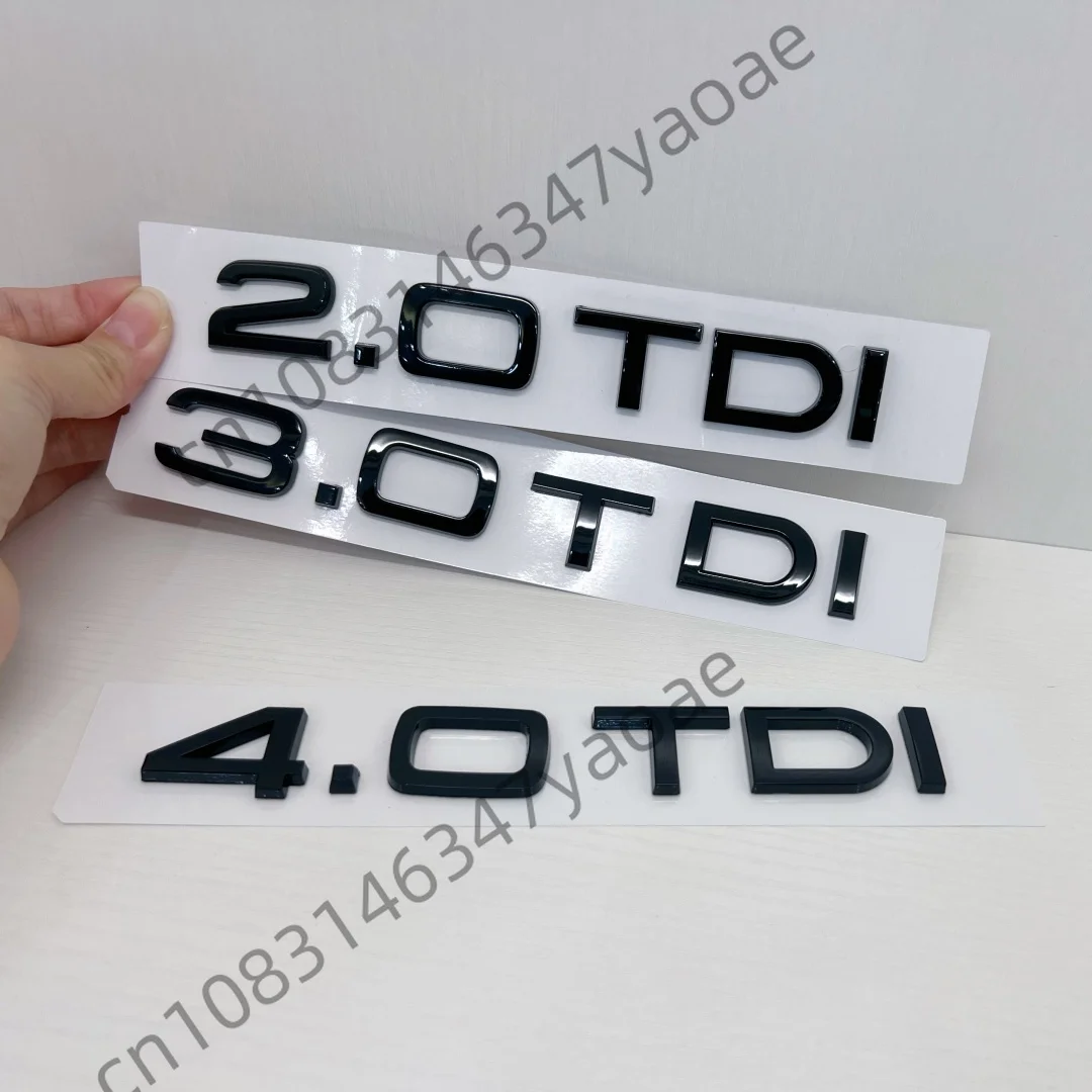 Automobile ABS letter car sticker TDI displacement 1.9/2.0/2.5/3.0/4.0/5.0TDI 30/35/40/50/55TDI is suitable for Audi.attachment