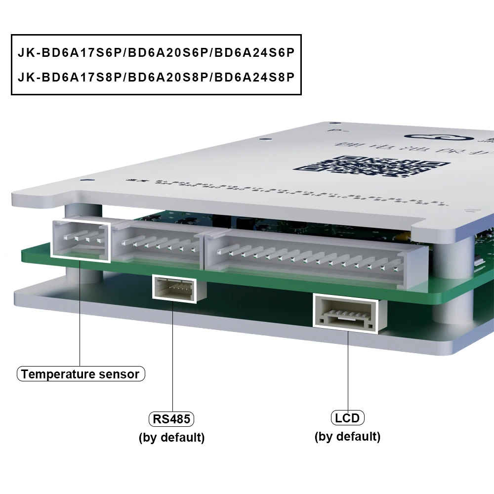 JIKONG BMS BD4A8S4P 0.4A Active Balance Current for 4S~24S Li-ion LiFePo4 Battery with BT RS485 60A 80A Charge JIKONG Smart BMS