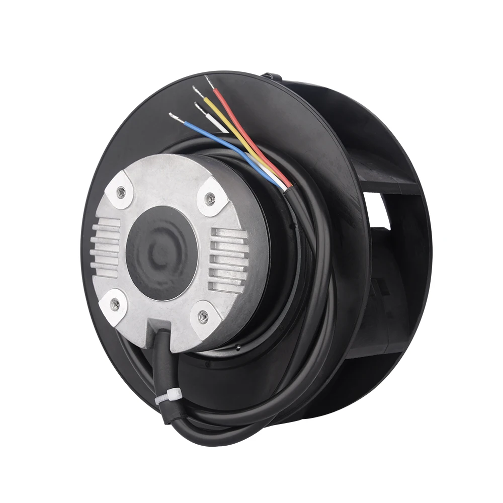 FANSEXPERT 155 مم محرك EC 230 فولت 40 وات مروحة طرد مركزي منحنية للخلف