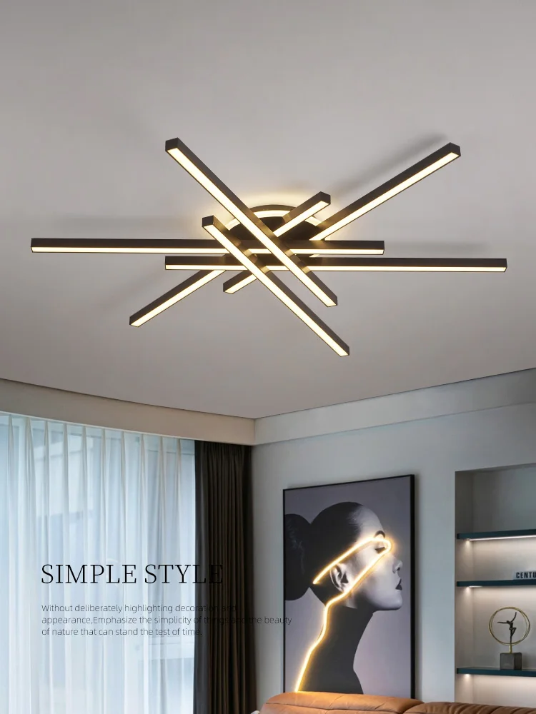 Long Strip master bedroom room Ceiling Lamp New Modern Living Dining Room Bedroom Villa Apartment Hall Kitchen Lighting Fixtures