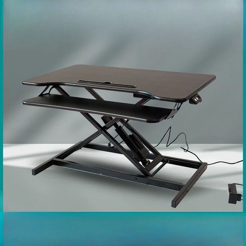 Electric double-layer with keyboard, standing computer lift table, folding computer table, mobile desk
