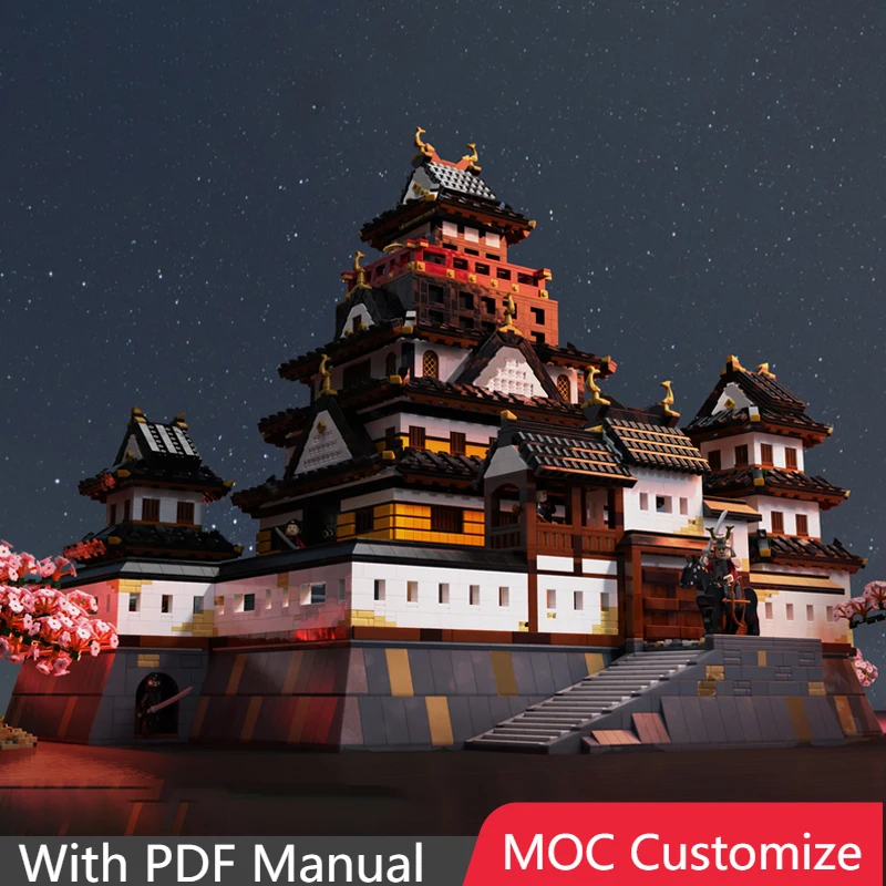 

Популярные 10076 шт. MOC, средневековый японский ретро-модель дома, модель здания на заказ, технология головоломки, креативная сборка, рождественские подарки