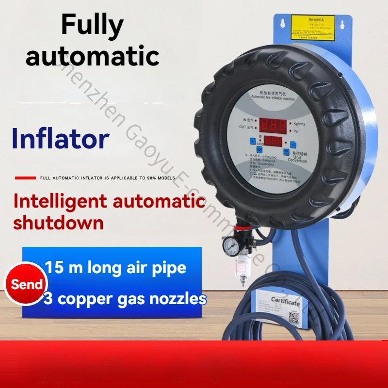 New Vertical Wall Mounted Digital Display Gas Dispenser, Inflation Pump, Tire Inflator For Automobiles Tire Shop, Auto Repair Sh