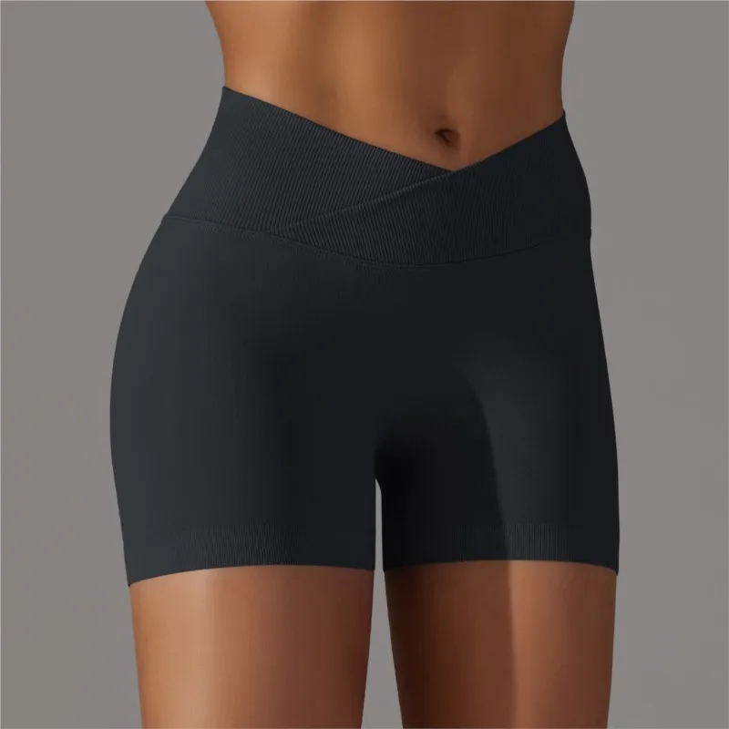 

2024 Women Quick-drying Fitness Shorts leggins deportivo High Waist Breathable Solid Running Pants Gym Butt-lifting Yoga Shorts