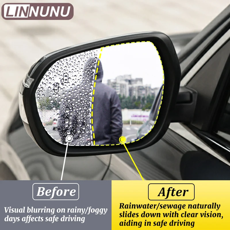 LINNUNU Rearview Mirror Rainproof Fog proof Waterproof Film For Geely Monjaro KX11 Manjaro Side Window Water Repellent Sticker