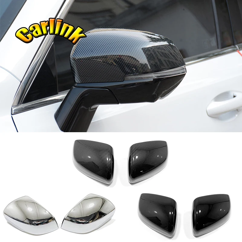 

For GWM Haval H6 3rd Gen/Jolion 2021 2022 Car ABS Carbon fiber/Chrome side door mirror cover trim exterior accessories