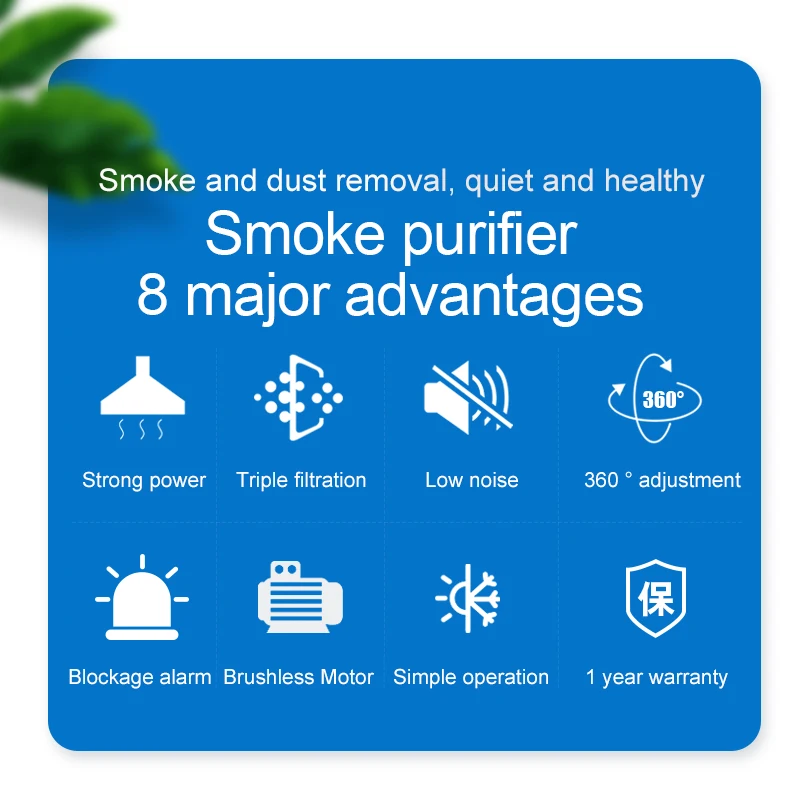 Chuera 200XP-A 150W Fume Extractor Soldering Welding Laser Smoke Purifier Hepa Air Smoke Dust Purifier for Industrial and Home