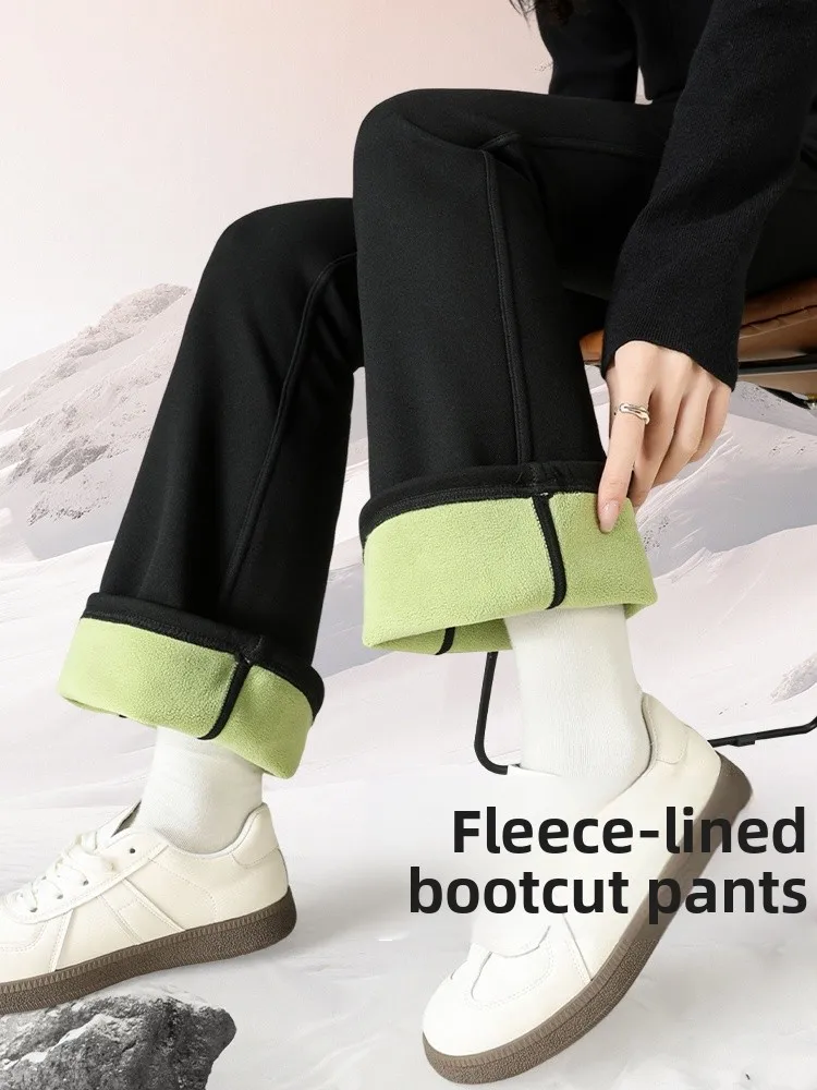 Bla Bell Bot اليوغا السراويل الشتاء Thiened Fce مريحة خفيفة الوزن السراويل الطويلة عالية الخصر طماق حجم كبير النساء