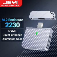 JEYI 2230 M.2 NVMe Direct-attach SSD Enclosure, USB 3.2 10Gbps In-line Aluminum Solid State Drive With Magnet Protective Case