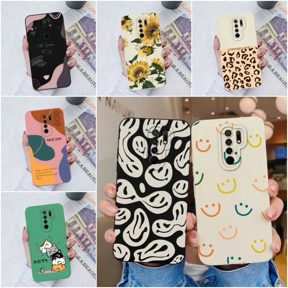 For Xiaomi Redmi 9 9C 9A 9C NFC Phone Cases Fashion Shockproof Sunflower Silicone Soft TPU Phone Cover For Redmi 9 C 9 A Fundas