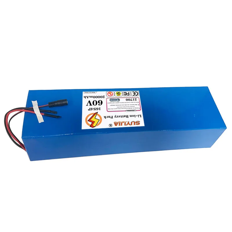 60V 20Ah 21700 16S4P 100-1500W lithium battery for 67.2V high power motorcycle tricycle emergency solar energy storage BMS